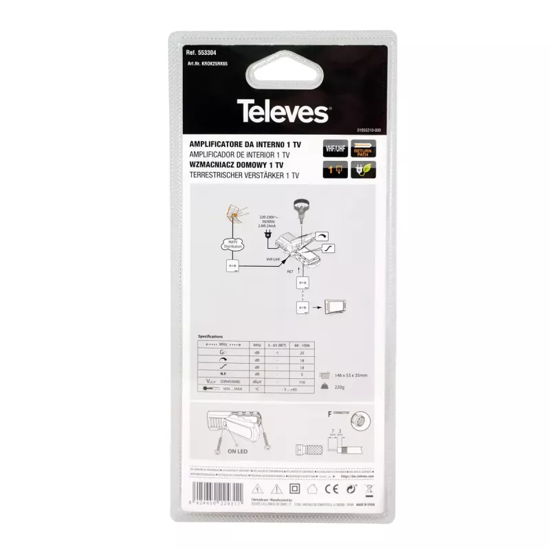 TV signal amplifier Televes 553304