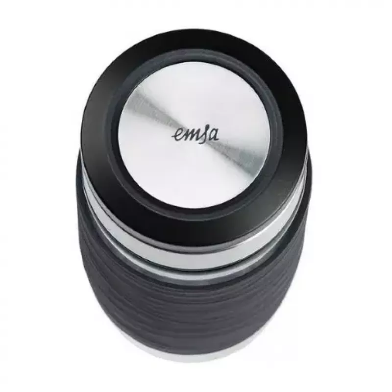 EMSA N20803 Tea Mug, 420 ml, Black, with Sieve Insert