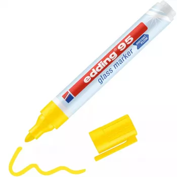 Glass marker Edding 95 Bullet tip Yellow