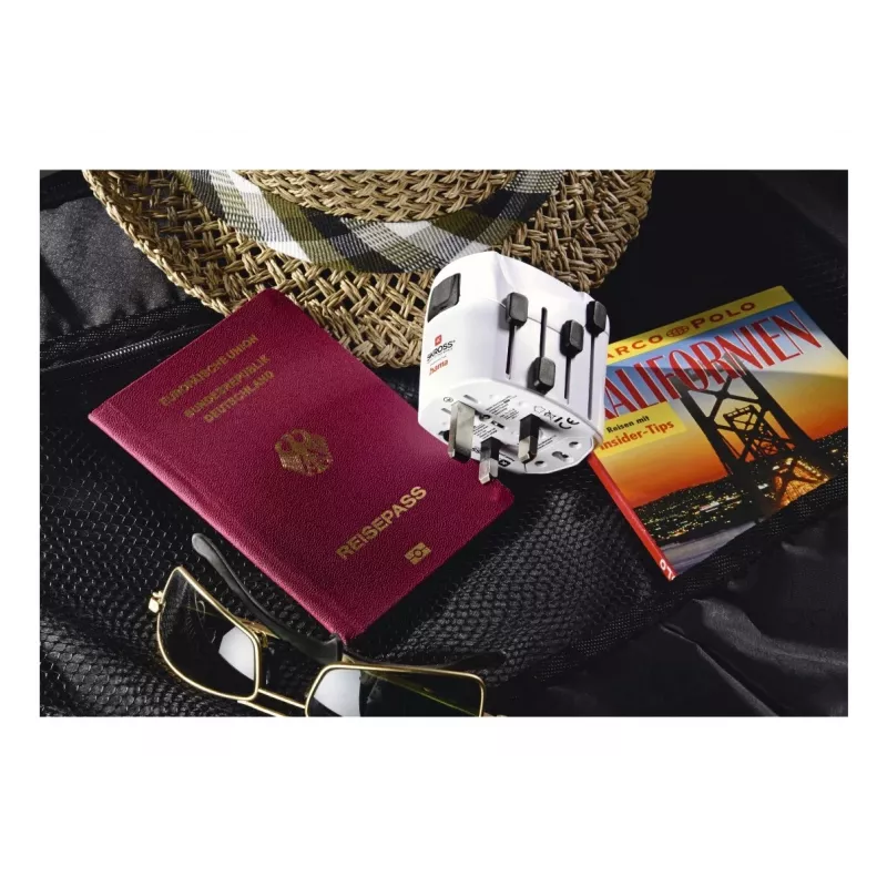 Hama World Travel Pro power plug adapter Universal Type F White