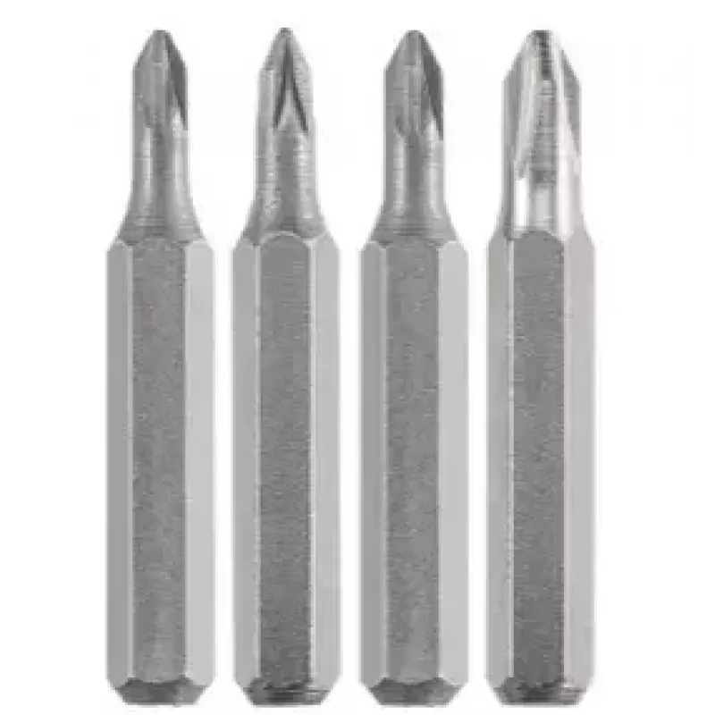 Screwdriver bit set KWB 128140 — 4 pieces, Pozidriv PZ0 & PZ1, 28 mm