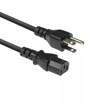 ACT Powercord USA plug - C13 black 1.8 m, 1.8 m, Power plug type A, C13 coupler, 120 V, 10 A