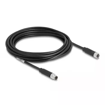 DeLOCK M8 3 pin Cable A-coded male to female PUR TPU 5 m