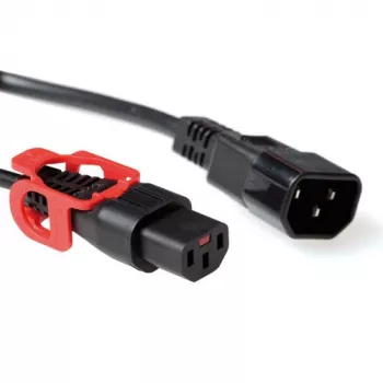 ACT Powercord C13 IEC Lock+ - C14 black 2 m, PC1526