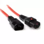 ACT Powercord C13 IEC Lock C14 red 1.5 m 10 A 230 V