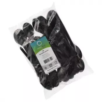 Disposable soup spoon Papstar 96437 Polypropylene Black 50 pcs