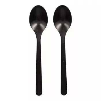 Disposable soup spoon Papstar 96437 Polypropylene Black 50 pcs