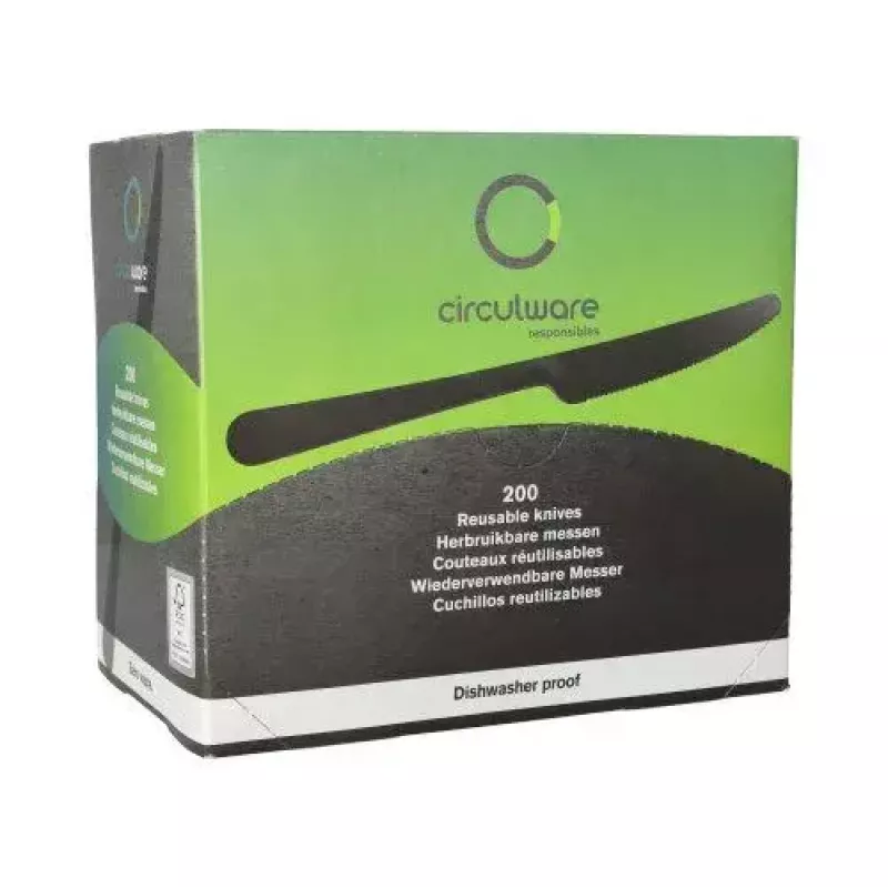 Disposable knife Papstar 96527 Black Polypropylene 197 mm 200 pcs