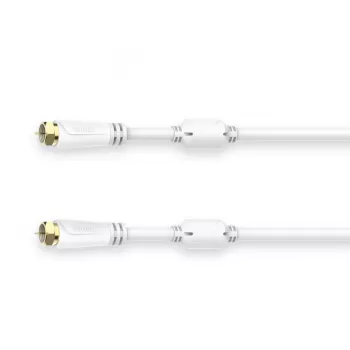 Hama 00205255 coaxial cable 10 m F White