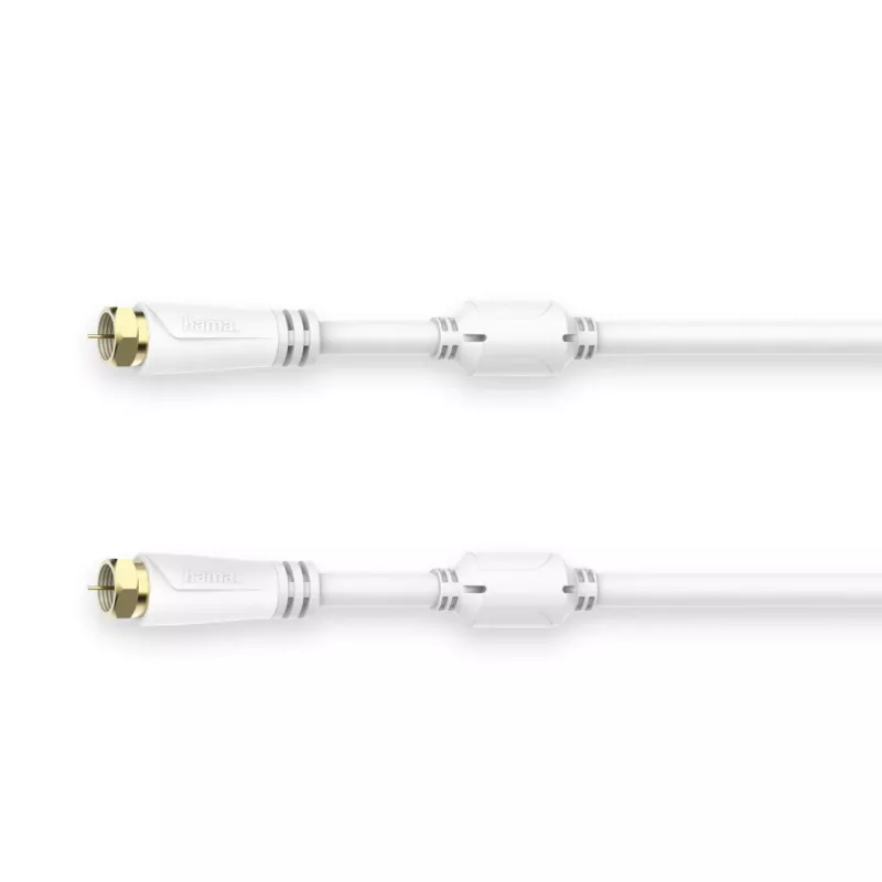 Hama 00205255 coaxial cable 10 m F White