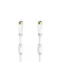Hama 00205253 coaxial cable 5 m F White