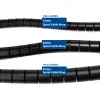 ACT 20 mm spiral cable wrap, length 30 meters, Cable management, Black, Polyvinyl chloride (PVC)