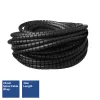 ACT 25 mm spiral cable wrap, length 20 meters, Cable management, Black, Polyvinyl chloride (PVC)
