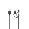 Hama 00200617 USB cable USB 2.0 0.75 m USB A USB C/Micro USB A/Lightning Black