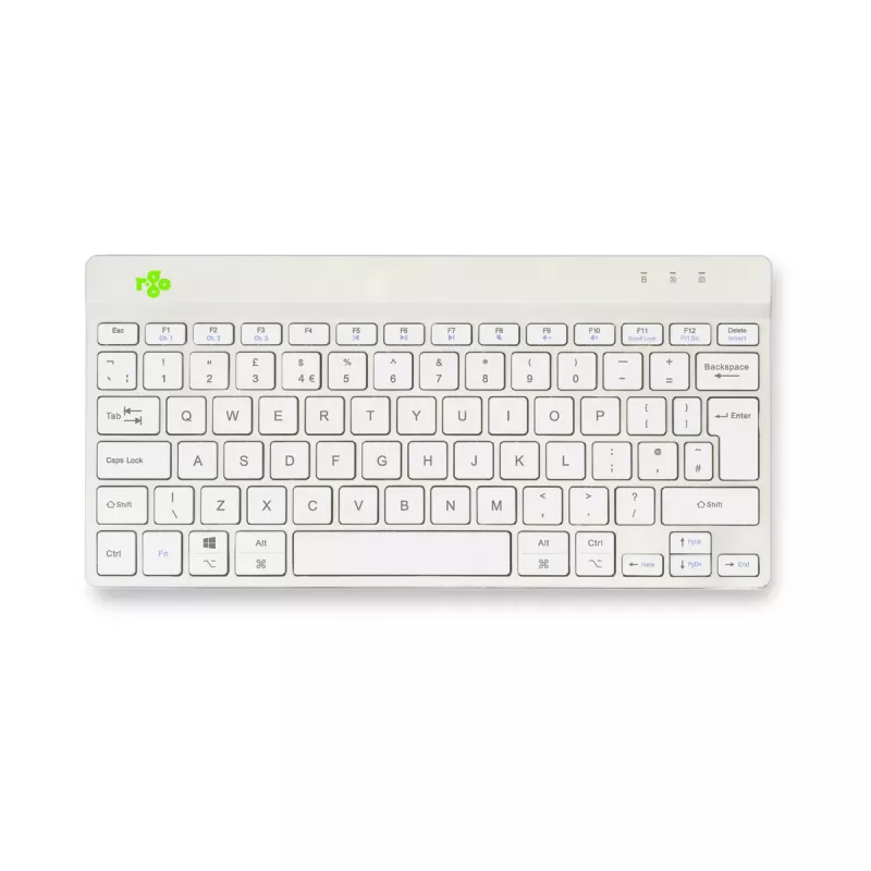 R-Go Tools Ergonomic keyboard R-Go Compact Break, compact keyboard with break software, QWERTY (UK), Bluetooth, white