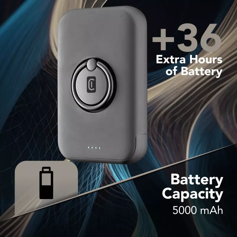 Cellularline Wireless Power Bank MAG 5000 Portable charger compatible with the MagSafe system
