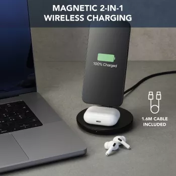 Cellularline Mag Duo Wireless Charger 2-in-1 wireless charging holder for Apple devices