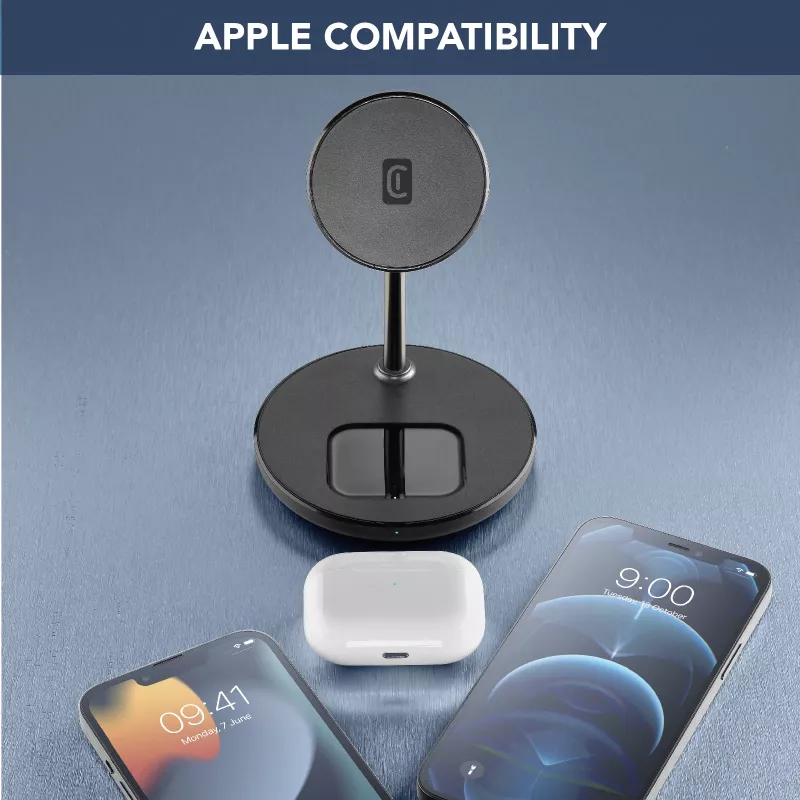 Cellularline Mag Duo Wireless Charger 2-in-1 wireless charging holder for Apple devices