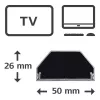 Hama 00220986 cable organizer Universal Cable duct Silver 1 pc(s)