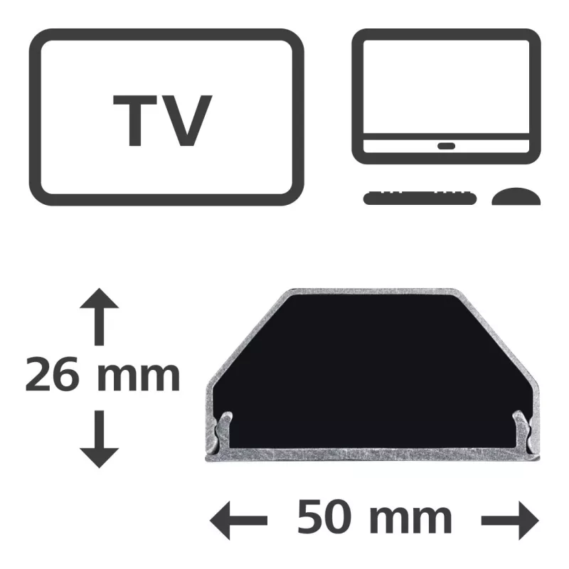 Hama 00220986 cable organizer Universal Cable duct Silver 1 pc(s)