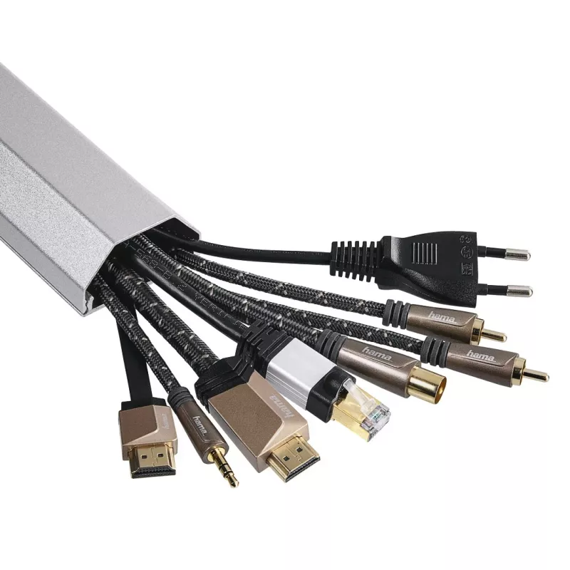 Hama 00220986 cable organizer Universal Cable duct Silver 1 pc(s)