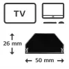 Hama 00220987 cable organizer Universal Cable duct Black 1 pc(s)