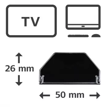Hama 00220987 cable organizer Universal Cable duct Black 1 pc(s)