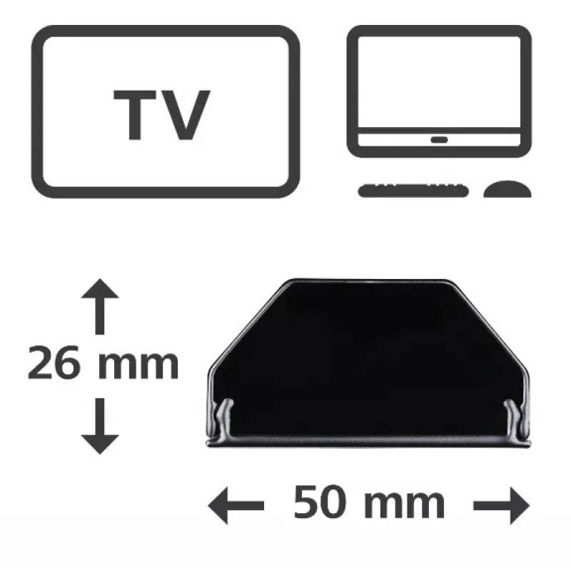 Hama 00220987 cable organizer Universal Cable duct Black 1 pc(s)
