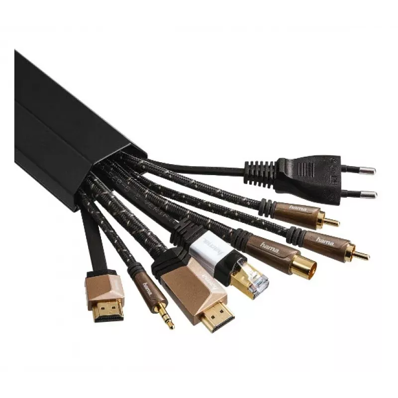 Hama 00220987 cable organizer Universal Cable duct Black 1 pc(s)
