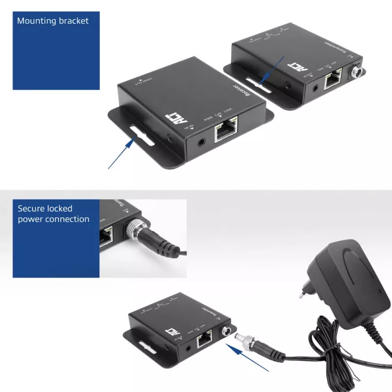 ACT 4K HDMI 1.4 extender set over CAT6 UTP with IR support, 40 meters