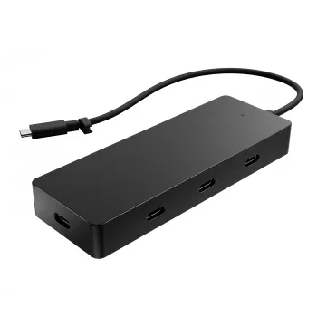 HP 4K USB-C Multiport Hub, USB Type-C, USB Type-C, 10000 Mbit/s, 3840 x 2160, Black, 65 W