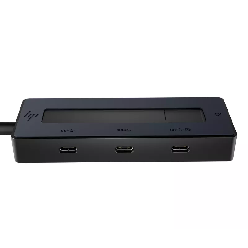 HP 4K USB-C Multiport Hub, USB Type-C, USB Type-C, 10000 Mbit/s, 3840 x 2160, Black, 65 W