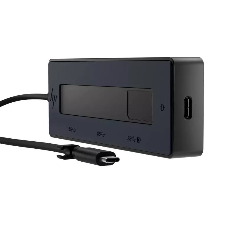 HP 4K USB-C Multiport Hub, USB Type-C, USB Type-C, 10000 Mbit/s, 3840 x 2160, Black, 65 W