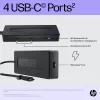 HP 4K USB-C Multiport Hub, USB Type-C, USB Type-C, 10000 Mbit/s, 3840 x 2160, Black, 65 W