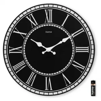 Hama Rab Quartz clock Round Black