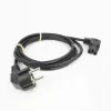 ACT Powercord mains connector CEE 7/7 male (angled) - C15 (angled right) IEC60320 black 1.5 m