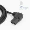 ACT Powercord mains connector CEE 7/7 male (angled) - C15 (angled right) IEC60320 black 1.5 m