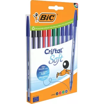 Stick ballpoint pen BIC 516359 assorted colours 10 pcs