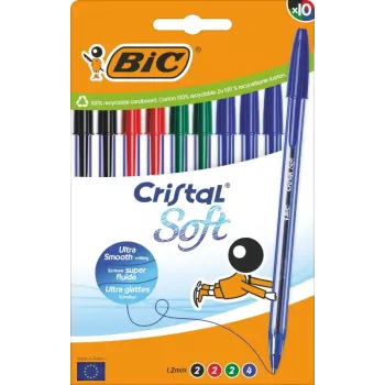 Stick ballpoint pen BIC 516359 assorted colours 10 pcs