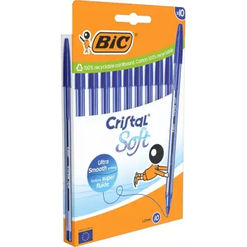 Stick ballpoint pen BIC 516357 Blue Transparent 10 pcs
