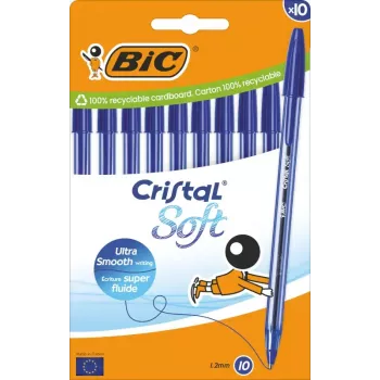 Stick ballpoint pen BIC 516357 Blue Transparent 10 pcs