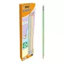 Pencil set TEKA BIC Evolution HB, hexagonal wood pencils, pack of 12, assorted colours