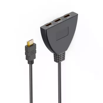 Hama 00205101 HDMI cable 0.55 m HDMI Type A (Standard) 3 x HDMI Type A (Standard) Black