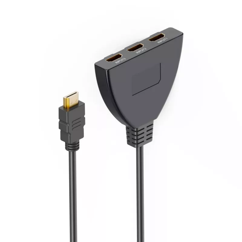 Hama 00205101 HDMI cable 0.55 m HDMI Type A (Standard) 3 x HDMI Type A (Standard) Black