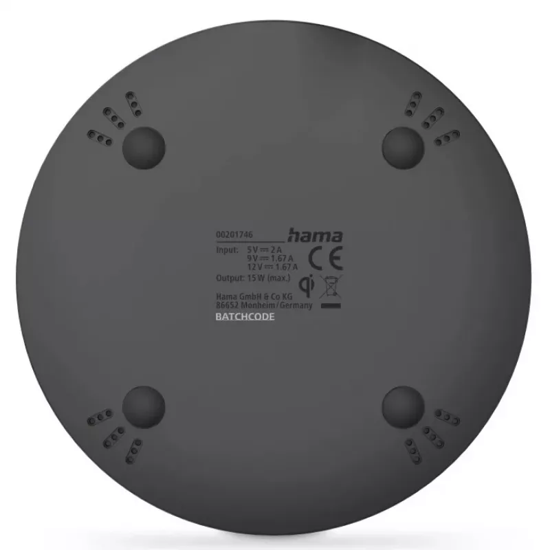 Hama 00201746 mobile device charger Smartphone Black AC Wireless charging Fast charging Indoor