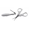 Nail scissors/clippers Olympia BS 869 white — compact manicure tool, package 119×17×209 mm