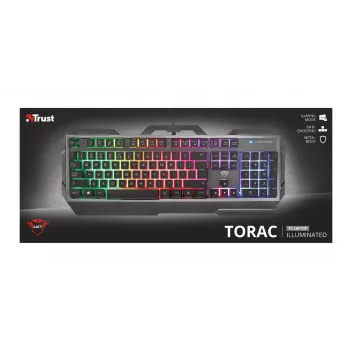 Gaming Keyboard Trust GXT 856 Torac USB QWERTZ German Black RGB LED