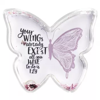 Hama Butterfly Single picture frame Pink, Transparent