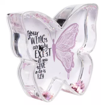 Hama Butterfly Single picture frame Pink, Transparent