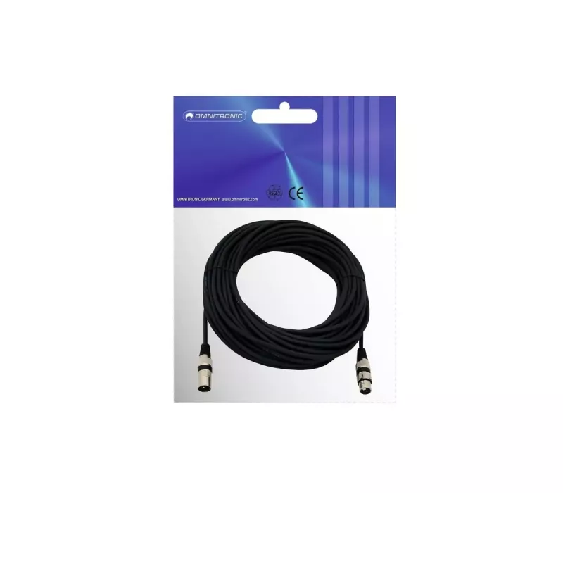 Audio Cable Omnitronic 30220590 25m XLR 3-pin Black